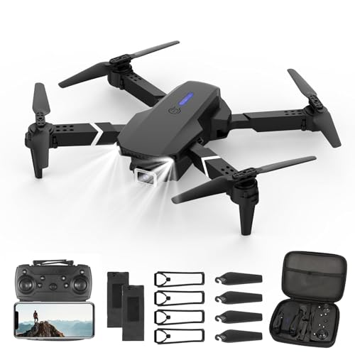 Image of BrUsHlEsS-fOlDaBlE-DrOnE-WiTh-hQ-WiFi-cAmErA-ReMoTe-cOnTrOl-fOr-kIdS-QuAdCoPtEr-wItH-GeStUrE-SeLfIe-fLiPs-bOuNcE-MoDe-aPp-oNe-kEy tAkE-OfF (E-88)