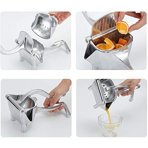 Citroenpers Pers Handmatige Citrus Limoenpers Sapcentrifuge Handmatige Citroenpers Heavy Duty Citroen Fruitpers Roestvrij Staal Draagbare Handmatige Fruitpers Citroenpers Pers met Citroen Zester - Image 6
