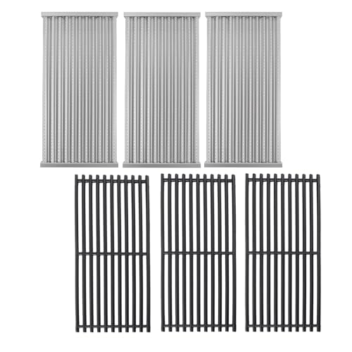 BBQration 17 Grill Grates and Emitter for Charbroil TRU Infrared 3-Burner 463242516 466242515 466242516 466242615 466242616 463355220 463342420 Grill Parts for Charbroil Grill Replacement Parts