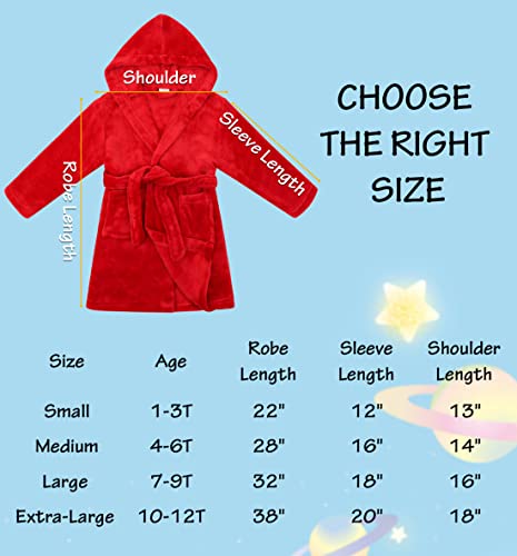 Kids Terry Cloth Cover Up Boys Girls Cover Ups Kids Hooded Cover Ups Plush Girls Cover Ups Size 10 12,Red,7-9 Years #TOP2