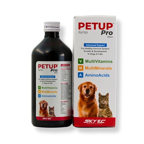 Image of Pet Up Pro Syrup for Dogs & Cats | Multivitamin Supplement with Essential Nutrients | Supports Vitality, Appetite & General Wellness | 500ml Liquid Tonic