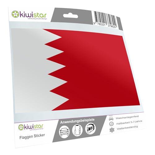 Autocollant pour voiture drapeau Sticker 10 cm Bahreïn laminé très longue tenue Bar