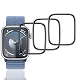 用 Apple Watch series 9 / 8 / 7 41mm フィルム 3枚 アップルウォッチ series9 / 8 / 7 41mm 保護フィルム PET複合材 炭素繊維 3D曲面 カバー 対応 Apple Watch series 9 液晶保護フィルム 高透過率 3D全面保護 キズ防止 飛散防止 高感度タッチ 耐衝撃 指紋・汚れ防止 ゼロ気泡 簡単貼り付け