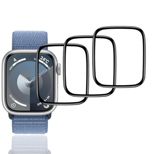 用 Apple Watch series 9 / 8 / 7 41mm フィルム 3枚 アップルウォッチ series9 / 8 / 7 41mm 保護フィルム PET複合材 炭素繊維 3D曲面 カバー 対応 Apple Watch series 9 液晶保護フィルム 高透過率 3D全面保護 キズ防止 飛散防止 高感度タッチ 耐衝撃 指紋・汚れ防止 ゼロ気泡 簡単貼り付け