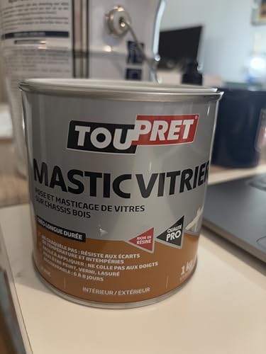 Toupret LSMABLA01 Mastic Vitrier 1 Kg, Blanc