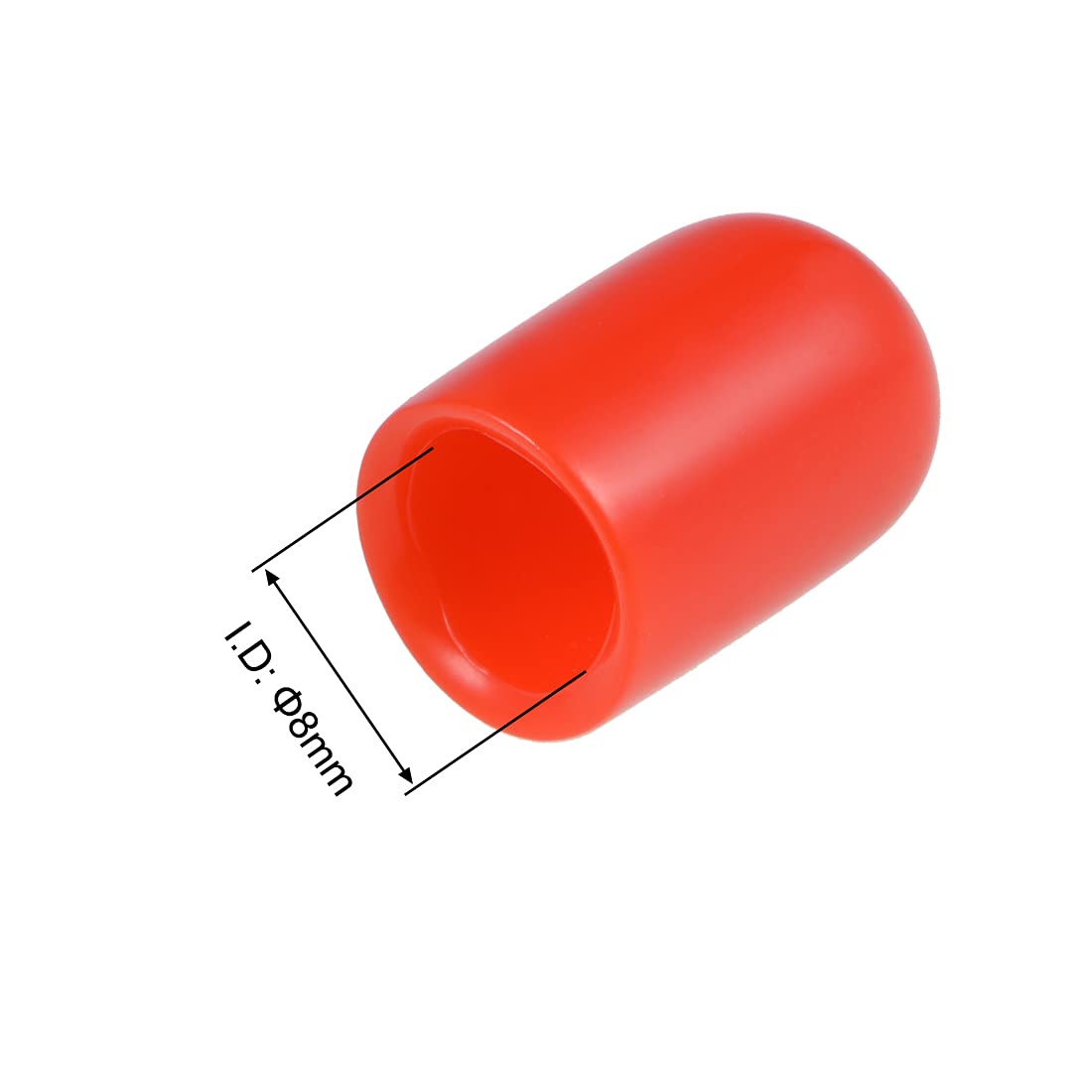 80pcs Caoutchouc Embouts 5/16(8mm) Terminal Capuchon Housse Vis Filetage Rouges
