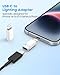 MoKo for DJI Mic Mini USB C to Lightning Adapter, Lightning to USB C Aduio Adapter Compatible with iPhone 14/13/12/11/Wireless Microphone Receiver, Support Charging, Data Transfer, Earpods