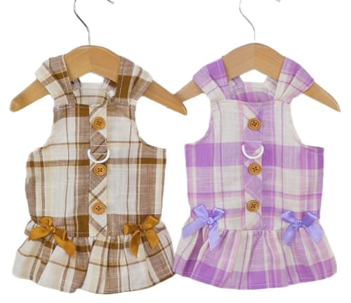 AttRex かわいい 犬服 スカート ワンピース 春 夏 ドレス お姫様 洋服 ドッグウェア ベスト 小型犬 中型犬 猫服 記念撮影 ペット服 ワンちゃん 仮装 通気 お出かけ (XL,パープル)