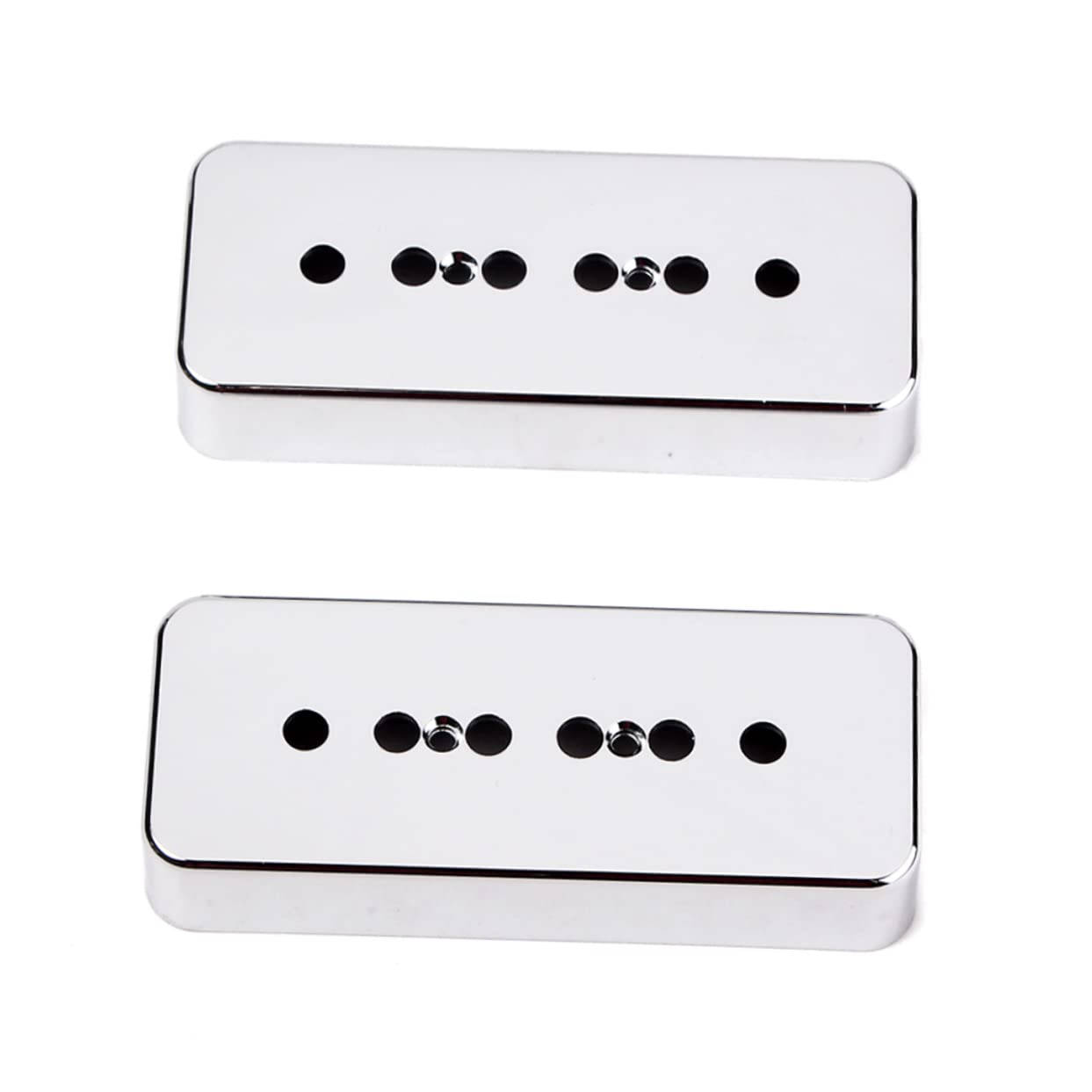 EPIGEIST Soapbar Pickup Covers Non Plated Silver Neck Bridge Guitar Pickup Covers with Pole Spacing Silver for Enhanced Sound Transparency and Aged Look