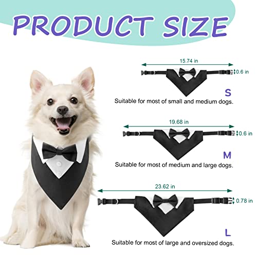 HACRAHO-Formales-Hunde-Smoking-Bandana-1-STUCK-Hund-Tuxedo-Baumwolle-Bandana-Hundehalsband-Mit-Fliege-Und-Krawatte-Fur-Grose-Und-Ubergrose-Hunde-L | Dealmeister.io Alt tag für bilder post titel
