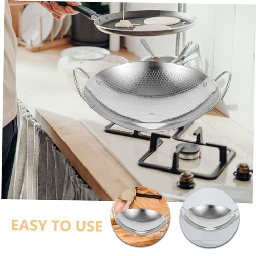Wok de acero inoxidable con doble asa y tapa miniatura 5