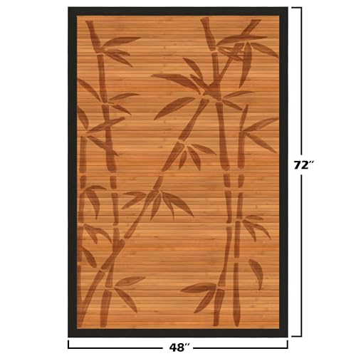 Tapete de bambú Red Lantern diseño Bamboo Tree 4 x 6 pies miniatura 3