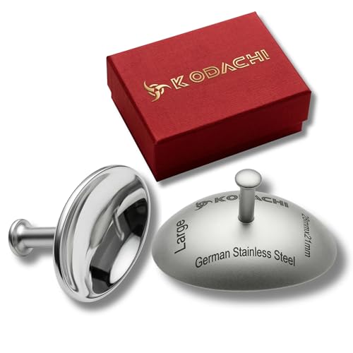Kodachi Corneal Eye Shield Protector Stainless Steel Mirror Inner Surface & Satin Outer Finish Reusable | Large 29 X 21mm | Silver Colour
