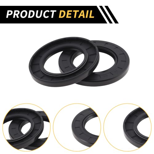 Retén de aceite TC 50x82x8 mm con doble labio y resorte de acero NBR negro pack de 10 5