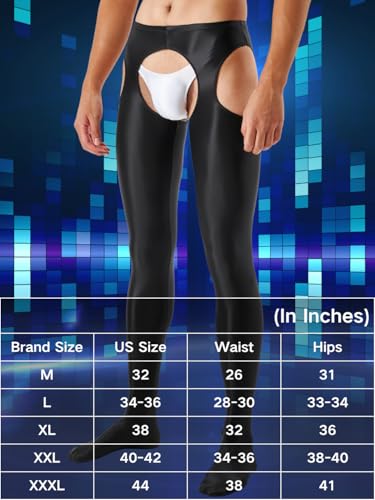 Shiny Leggings For Men, Sheer Underwear Pants, Rave Party Outfits, Gay Lingerie Sissy Clothes Tights Sexy Glow4