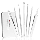 [page_title]-Mitesserentferner Set, Ubitree Edelstahl Komedonenquetscher Set 7 Stücke Set Ohrenreiniger aus Edelstahl Pickelentferner Pickelausdrücker Pinzette für Blackhead Whitehead Mitesser Hautunreinheit