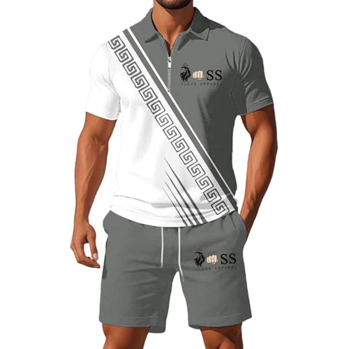 Ensemble 2 pièces homme contre la chaleur survêtement short t-shirt