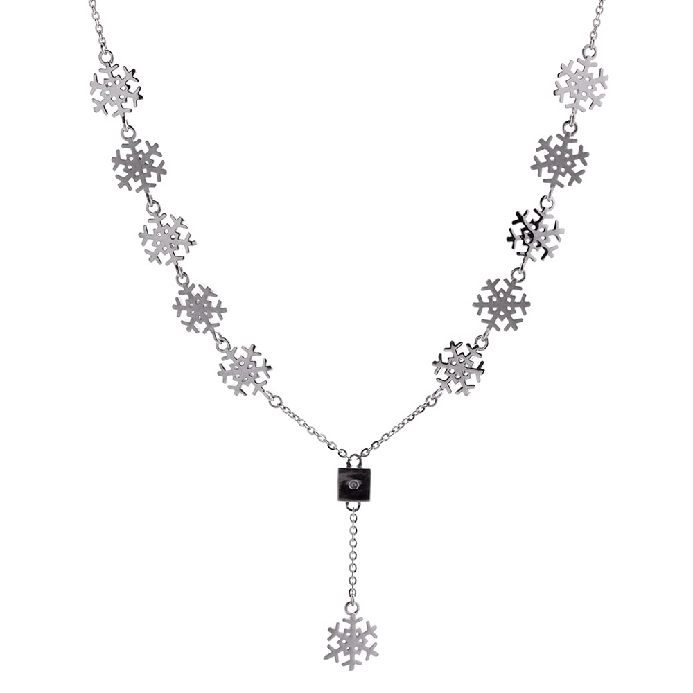 THE WOKE COLLECTION 925 Sterling Silver Snowflake Chain | Chain to Gift Womens & Mens | With Certificate of Authenticity and 925 Stamp | Buy Back Programme