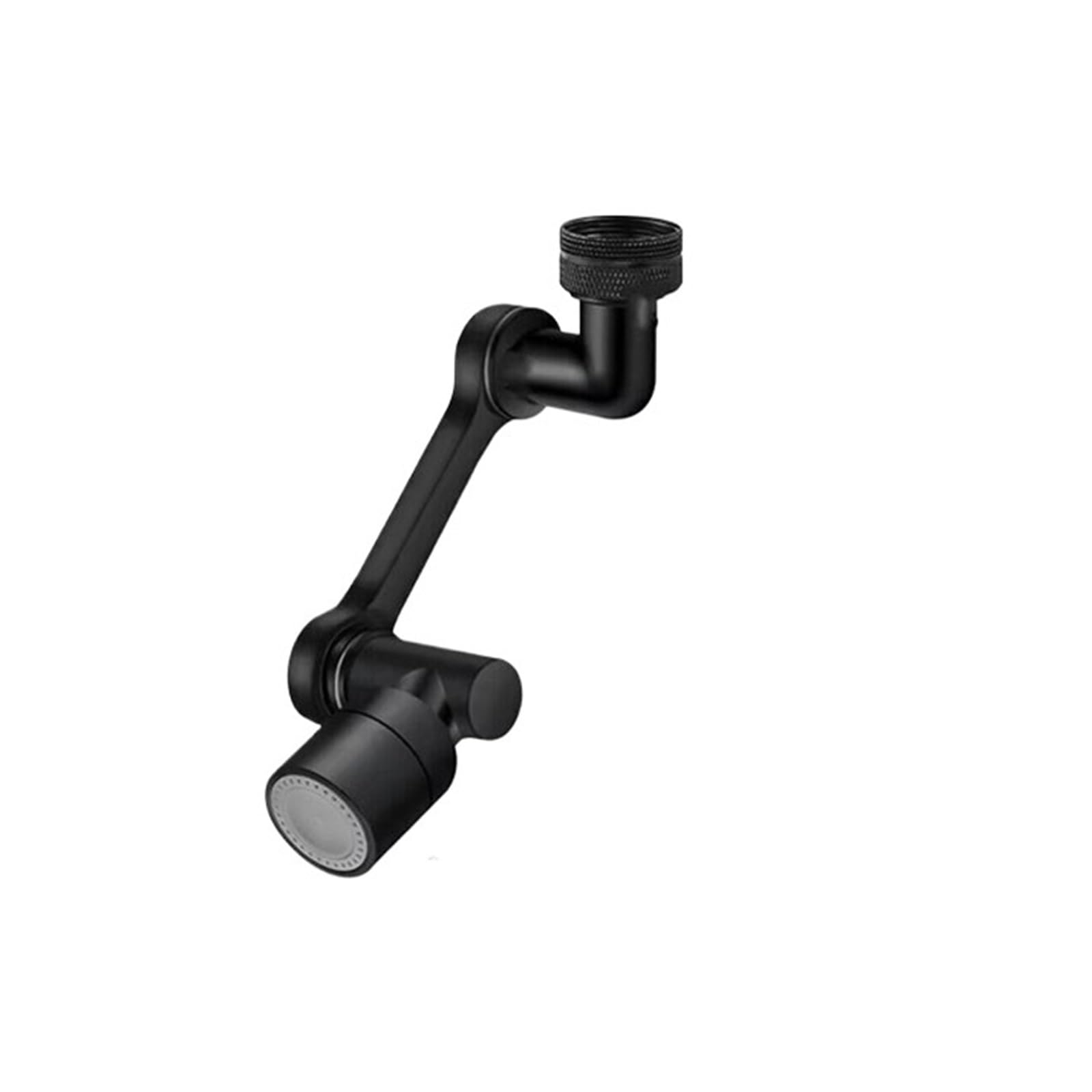 Copper Faucet Extender Aerator Bubbler Nozzle 1080° Universal Rotation Faucet Sprayer Head for Kitchen Tap Washbasin Robot Arm(Black 1080 Double)
