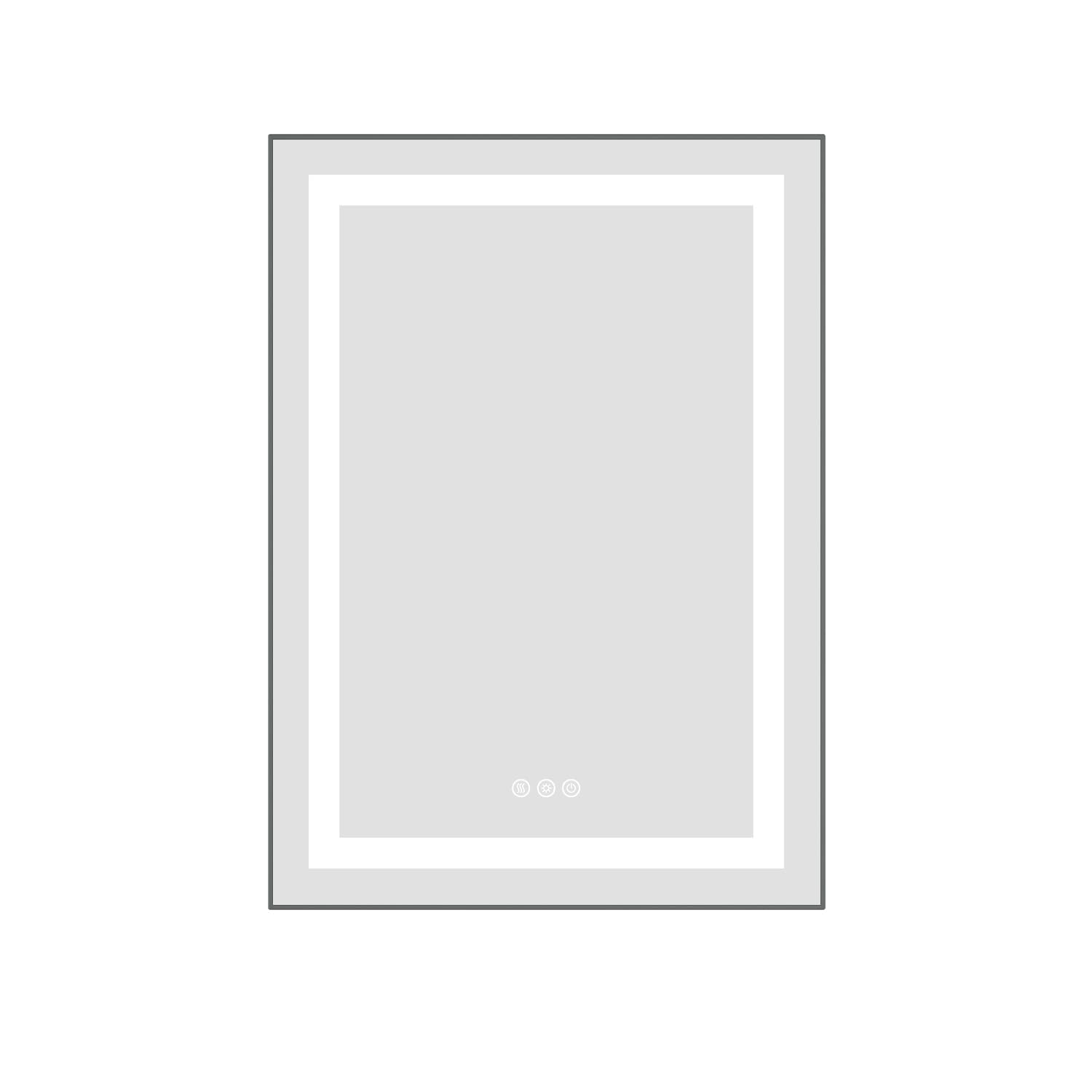 Yestar 24-32 Inches Led Bathroom Mirror with Front & Backlight,-Fog, Memory, 3 Colors, Stepless Dimmable-Wall Mounted Vanity Mirror with Aluminum Frame (Ash)