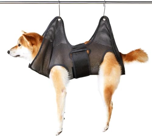 犬 猫 美容ハンモック 爪切り トリミングテーブル つめきり グルーミングハンモック 拘束バッグ 高耐荷重 快適 通気性 使いやすい 犬 猫 ハーネス トリミング 耳掃除 爪切りクリーニング グルーミングバッグ 入浴 ネイルトリミング 検査用 長期使用 3