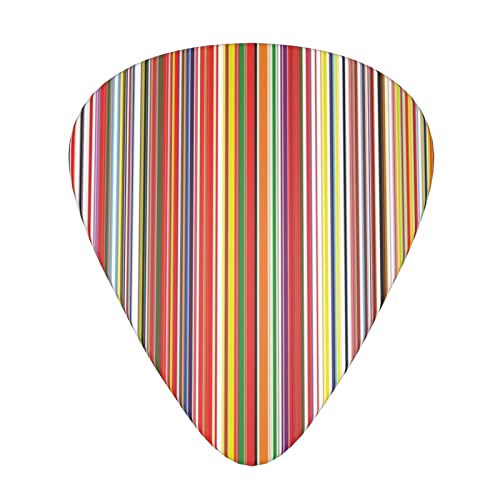 Ensemble de 12 médiators de guitare à rayures colorées pour guitare acoustique, guitare électrique, contrebasse, ukulélé - Les Beatles, Paul McCartney, John Lennon, RIngo Starr, George Harrison Ensemble de 12 médiators de guitare à rayures colorées pour guitare acoustique, guitare électrique, contrebasse, ukulélé