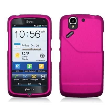 Aimo Wireless PNP8010PCLP005 Rubber Essentials Slim and Durable Rubberized Case for Pantech Flex P8010 - Retail Packaging - Rose Pink