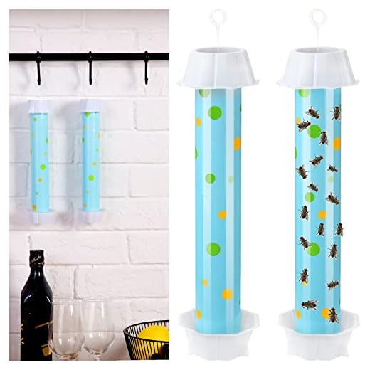 Sticky Fly Trap Fly Stick with Hanging Hook Adhesive Fly Catcher for Indoor Outdoor Trap Houseflies and Flying Insects Mosquito Bee Wasp Moth (2 Pcs)