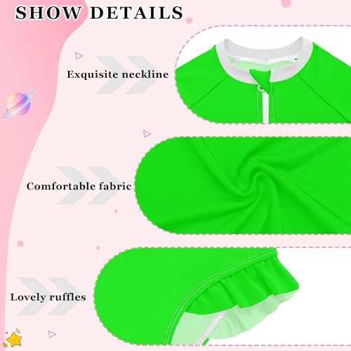 Baby Girl Bathing Suit Long Sleeve UPF 50+ One Piece Toddler Swimsuit4