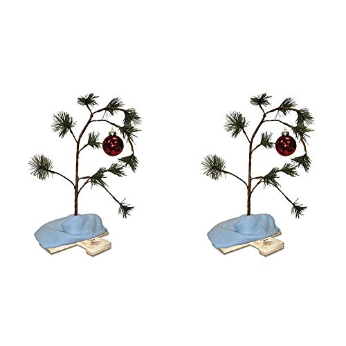 Product Works 14211 Charlie Brown Musical Christmas Tree with Linus's Blanket Holiday DÃ©cor & 24-Inch Charlie Brown Christmas Tree with Linus's Blanket Holiday DÃ©cor, Classic Ornament, Green