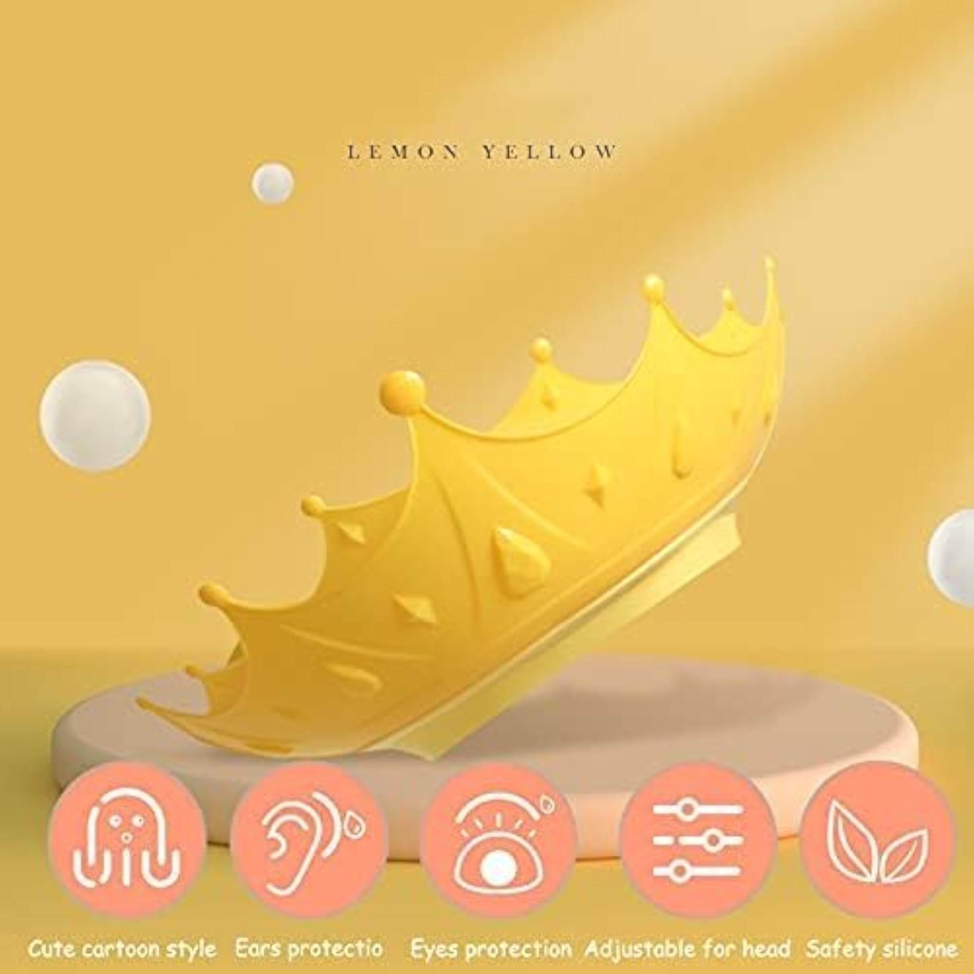 Baby Shower Cap for Kids, Adjustable Waterproof Bathing Crown