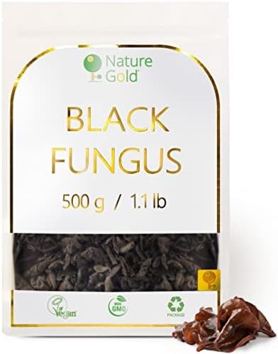 BLACK FUNGUS Dried WOODEAR Mushrooms | 500g - 1.1 lb | 100% Natural & Vegan | No-GMO | Without Any Additions ~*~