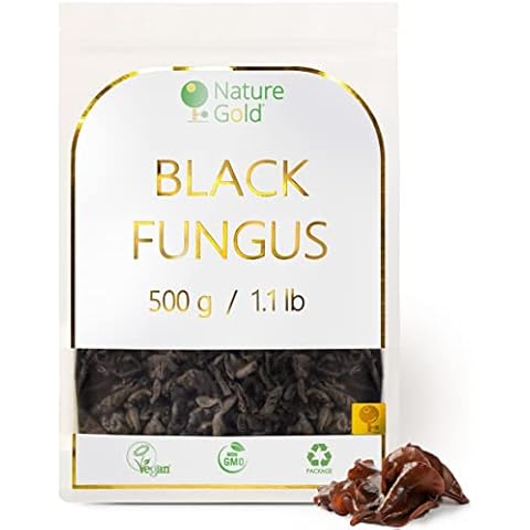 BLACK FUNGUS Dried WOODEAR Mushrooms | 500g - 1.1 lb | 100% Natural & Vegan | No-GMO | Without Any Additions ~*~ Cover
