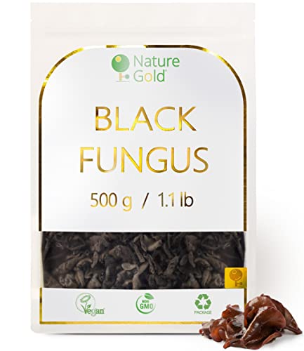 BLACK FUNGUS Dried WOODEAR Mushrooms | 500g - 1.1 lb | 100% Natural & Vegan | No-GMO | Without Any Additions ~*~