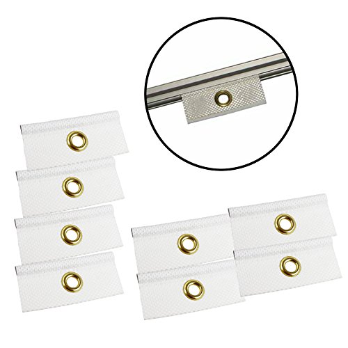 Caralife Juego de ojetes de refuerzo de color blanco, 7,5 mm, para rieles de refuerzo de caravanas y autocaravanas, ojales de refuerzo (8) Cover