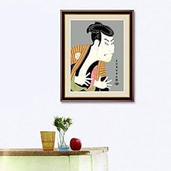 Amazon.co.jp: 東洲斎写楽『奴江戸兵衛』高精彩工芸画+手彩 人物