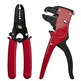 Pinza spelafili multiuso e pinze spelafili da 165 mm, spelafili professionali Quick Strip, strumento spelafili regolabile 2 in 1 per cavi elettrici, pinza automatica per filo d