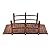 ELEMENT ACE 5ft Garden Wooden Bridge Solid Wood Texture, Sturdy and Durable Carbonized Color 500lbs Load Bearing Easy Assembly Ideal for Gardens, Courtyards, Balconies, and More Burlywood