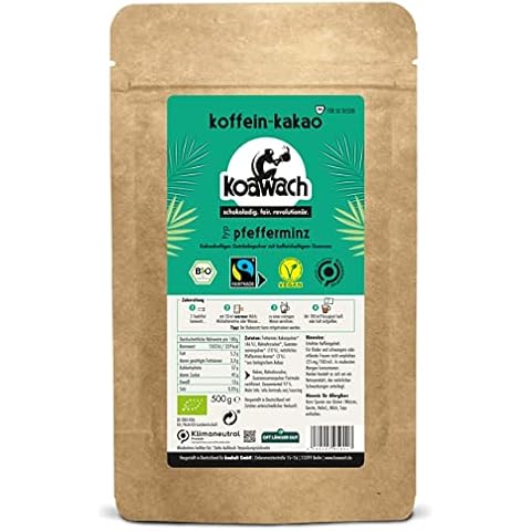 koawach Pfefferminz Kakaopulver Trinkschokolade - Koffein Kakao Guarana Vegan heiße Minz Schokolade Getränk Cover