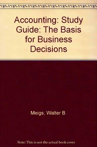 Accounting: The Basis for Business Decisions 0070430632 Book Cover