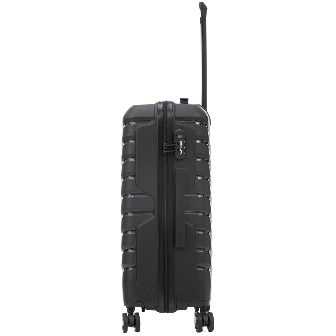 Wings Maleta rígida | Maleta de viaje y trolleys | ultraligero con ruedas | Maleta Trolley Equipaje de mano | Maleta rígida con candado | para avión, Negro , 75x50x30 cm, Maleta