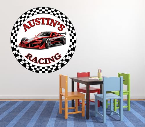 Vinilo Decorativo Personalizado Auto de Carreras para Pared miniatura 4