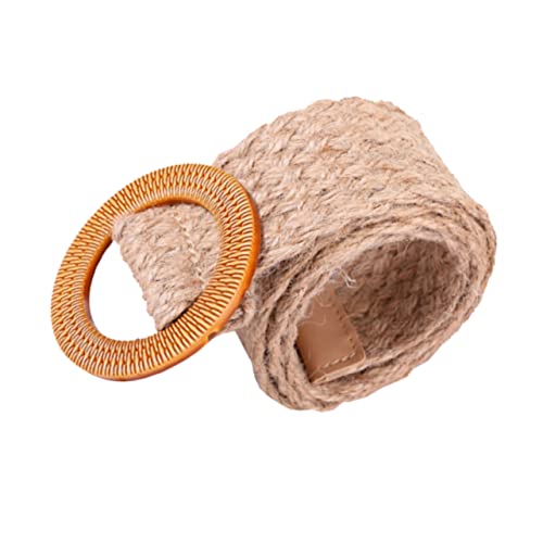 WRITWAA 1 Pc cinturón women mujeres vestdo vestidoz pantalon Cintura señoras cinturones Rosario corsé para mujer elegante fajas lumbares para mujer cinturones para mujer de madera Khaki