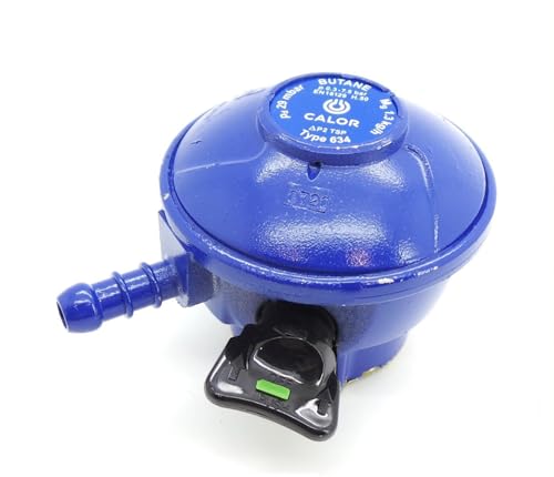 JD Brands 21mm Butane Gas Regulator – Clip-On Regulator for Calor Gas Bottles (Blue) – Fits 21mm Valves – Ideal for BBQs, Camping & Patio Heaters