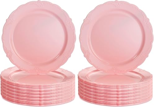 Silver Spoons VINTAGE COLLECTION TABLEWARE, 10 Dinner Plates, Blush (Pack