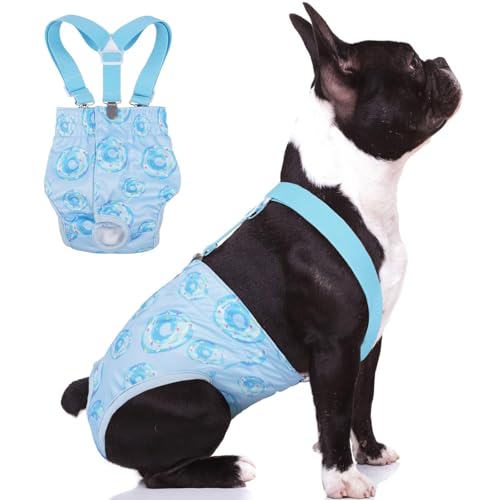 Image of Reusable Female Dog Diapers with Suspender, Washable Dog Period Panties, Highly Absorbent Female Dogs Diapers for Heat Incontinence, X-Large