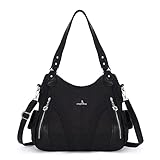 Purses and Handbags Women Fashion Tote Bag Nylon Shoulder Bags Top Handle Satchel Purses Vegan Leather Handbag
