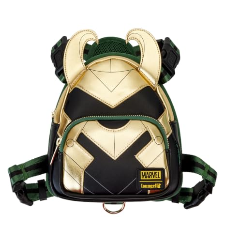 Loungefly Pets Marvel Loki Cosplay Mini Backpack Dog Harness (Medium)