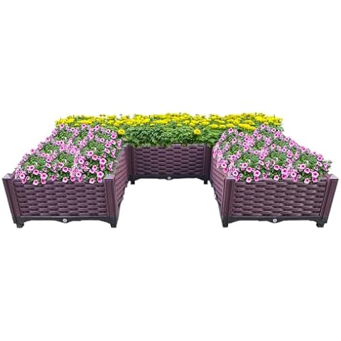 DEFIPRO 5-Pack Plastic Raised Garden Beds Cover