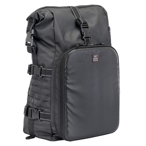 Biltwell EXFIL-80 2.0 Sissy Bar Bag - Black, 51L Motorcycle Bag, Compatible with Touring and Cruiser Motorcycles